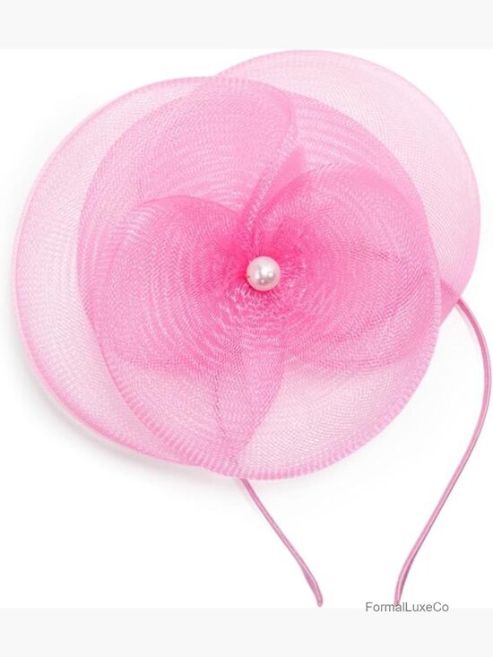 Tea Party Derby Hat with Hair Clip & Headband - Elegant Fascinator main image 7